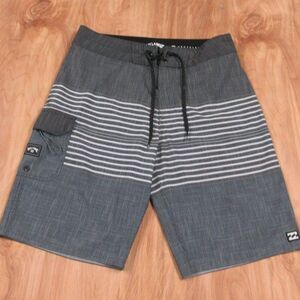 BILLABONG All Day Heather Stripe Pro Board Shorts‎ Size 28 Surfer Swim Trunks